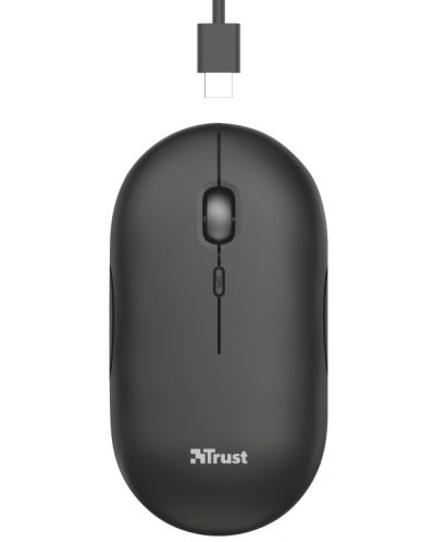Mouse Trust - Puck, wireless, negru - 1