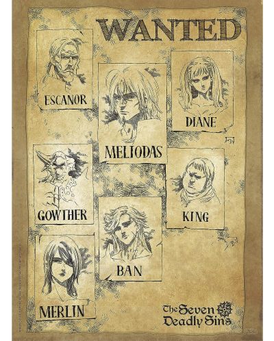 Mini poster GB eye Animation: The Seven Deadly Sins - Wanted - 1