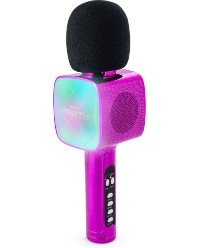 Microfon Bigben - cu efecte, fără fir, roz - 2