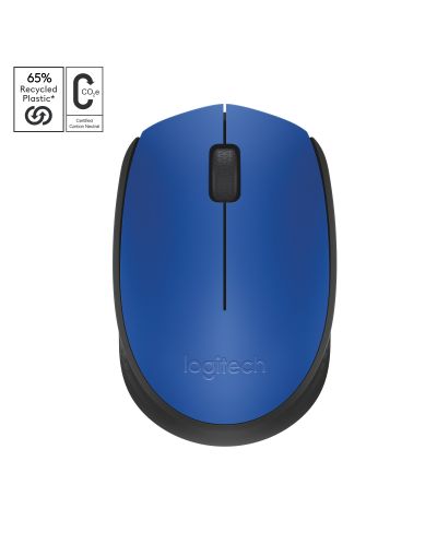 Mouse Logitech - M171, optic, wireless, albastru - 1