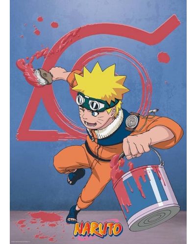 Mini poster ABYstyle Animation: Naruto - Naruto & Konoha Emblem - 1