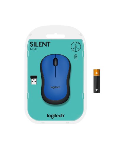 Mouse Logitech - M220 Silent, wireless, albastru - 9