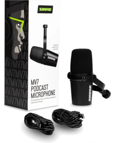 Microfon Shure - MV7, negru	 - 7