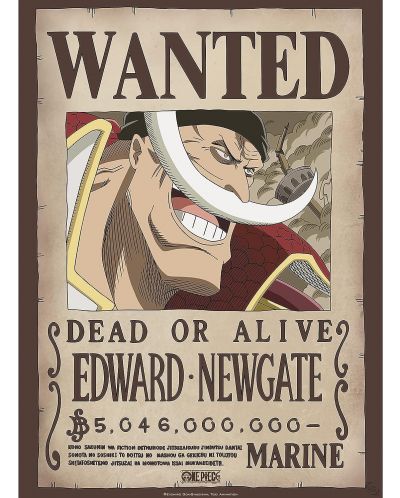 Mini poster GB eye Animation: One Piece - Whitebeard Wanted Poster - 1