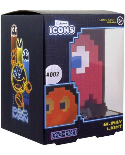 Mini lampa  Paladone Pac-Man - Blinky Icon - 4