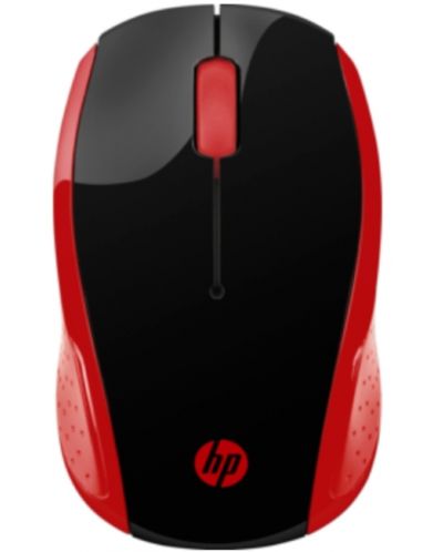 Mouse HP - 200 Emprs, optic, wireless, rosu/negru - 1