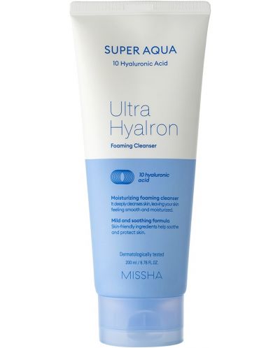 Missha Super Aqua Spumă de curățare 10x Ultra Hyalron, 200 ml - 1