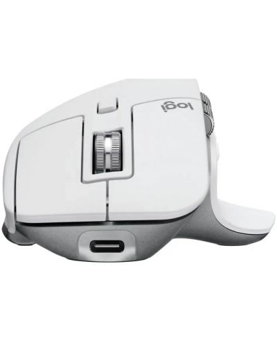 Mouse Logitech - MX Master 3S, optic, wireless, Gri Pale - 4
