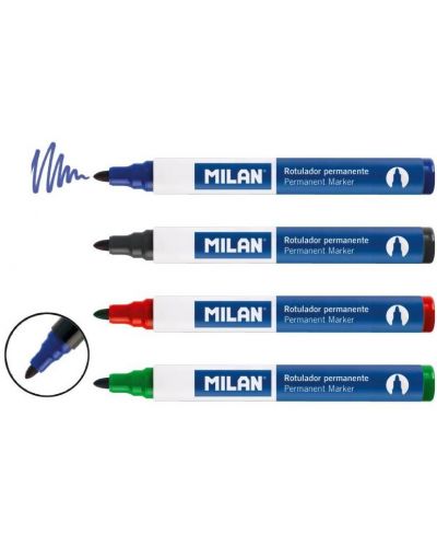 Marker Milan - Permanent, verde, pentru tabla alba - 1
