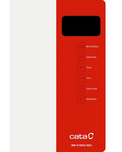Cuptor cu microunde Cata - MW5120DG, 20L, 700W, alb/roșu - 2