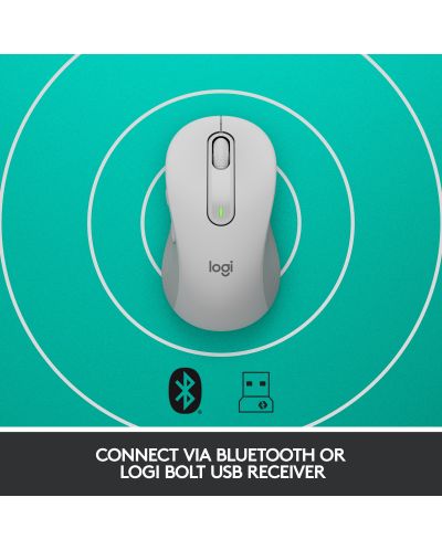 Mouse Logitech - Signature M650, optic, wireless, alb - 7