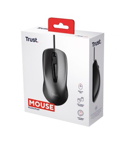 Mouse Trust - Basics, optic, negru - 5