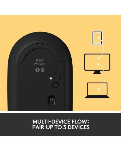 Mouse Logitech - POP, optic, wireless, galben - 7