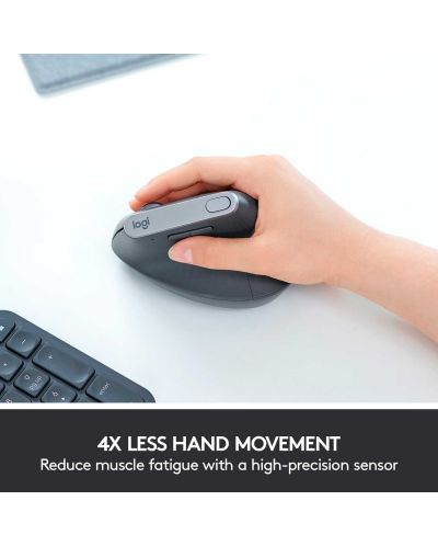 Mouse Logitech MX Vertical Advanced - ergonomic, gri - 6