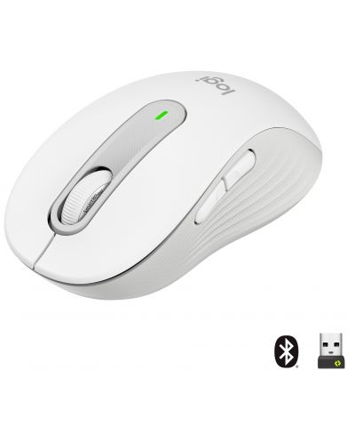 Mouse Logitech - Signature M650, optic, wireless, alb - 1