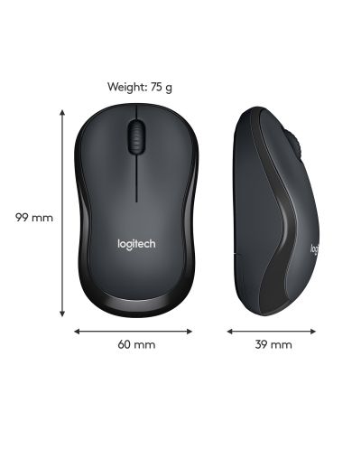 Mouse Logitech - M220 Silent, wireless, negru - 10