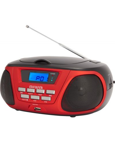 Mini sistem audio Aiwa - BBTU-300RD, rosu - 4
