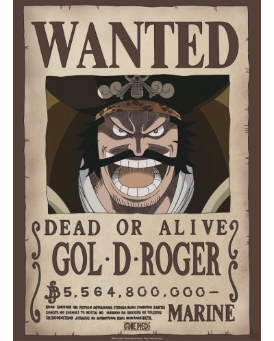 Mini poster GB eye Animation: One Piece - Gol D. Roger Wanted Poster - 1
