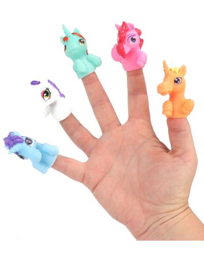 Jucării Toi Toys Mini Finger Figures - Unicorns, 5 bucăți - 3