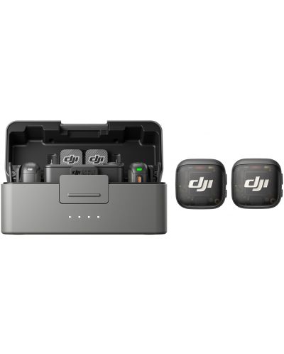 Microfon DJI - Mic 3, 2 TX + 1 RX + Charging Case, negru | Ozone.ro