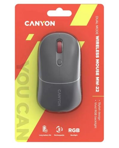 Mouse Canyon - MW-22, optic, wireless, Dark grey - 6