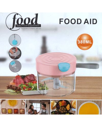 Mini tocător de legume Morello - Food Aid, manual, 380 ml - 2