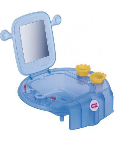 Mini chiuvetă cu toaletă OK Baby - Space, albastru - 1