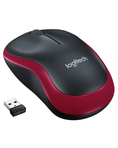 Mouse Logitech - M185, wireless, rosu - 1