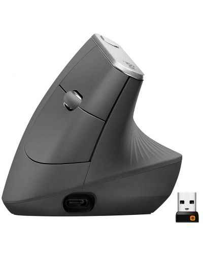 Mouse Logitech MX Vertical Advanced - ergonomic, gri - 1