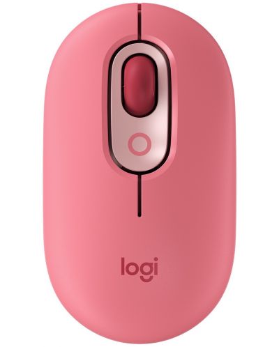 Mouse Logitech - POP, optic, wireless, roz - 1