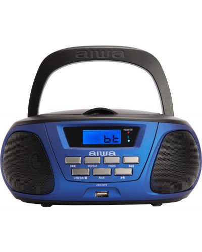 Mini sistem audio  Aiwa - BBTU-300BL, albastru - 1