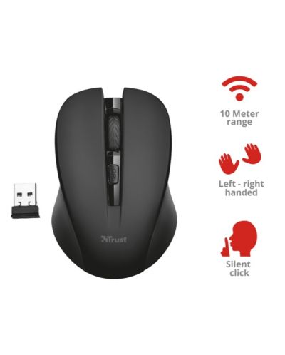 Mouse Trust - Mydo Silent, optic, wireless, negru - 5