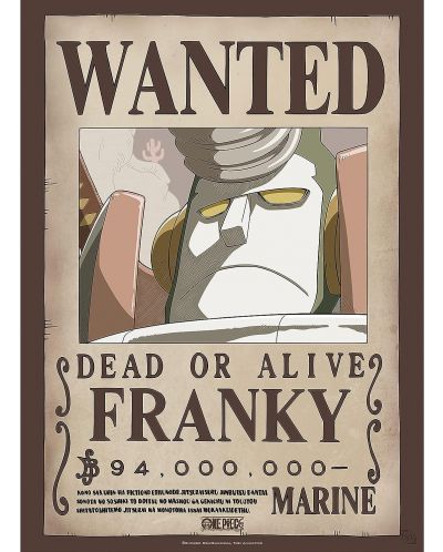 Mini poster GB eye Animation: One Piece - Franky Wanted Poster - 1
