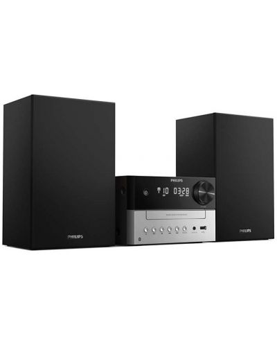 Mini sistem audio Philips - TAE1105BK/00, 2.0, negru/gri - 2