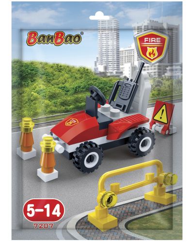 Mini Constructor BanBao - Fireman Buggy, 33 de bucăți - 1