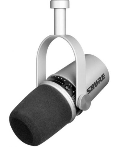 Microfon Shure - MV7, argintiu | Ozone.ro