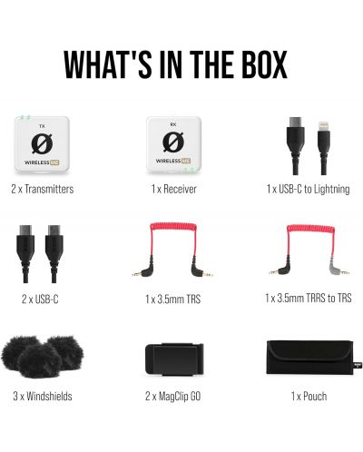 Microfoane Rode - Me Dual, wireless, albe  - 9