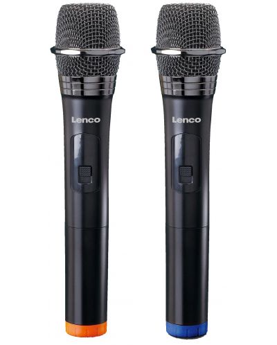 Microfon Lenco - MCW-020BK, wireless, , 2 buc. negru - 1