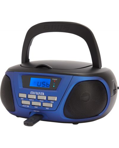 Mini sistem audio  Aiwa - BBTU-300BL, albastru - 3