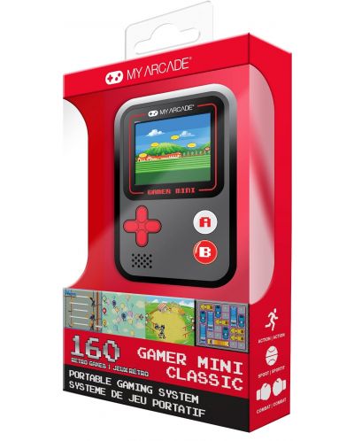 Consolă mini My Arcade - Gamer Mini Classic 160in1, neagră/roșie - 2