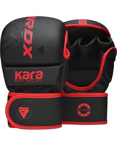 MMA mănuși RDX - F6 Kara , negru/roșu - 1