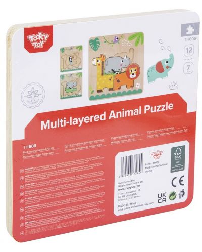 Puzzle multistrat Tooky Toy - Safari - 2