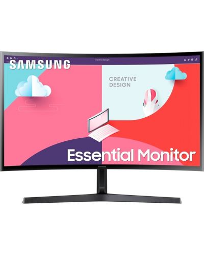 Monitor Samsung - Essential S3 S36C 27C366, 27'', FHD, VA, Curved, negru - 1