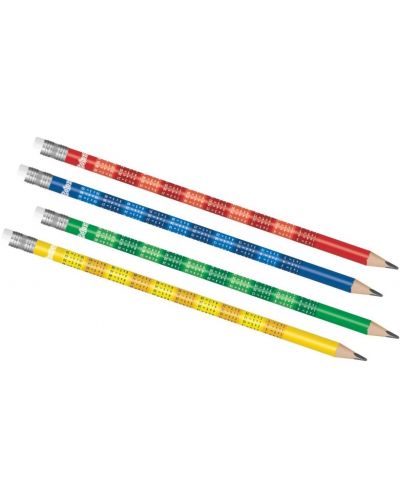 Creion cu radiera Colorino Kids - cu tabla inmultirii, sortiment - 1