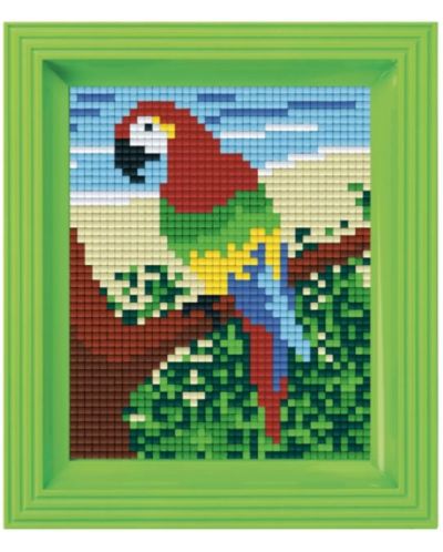 Mozaic cu ramă și pixeli Pixelhobby Classic - Papagal - 1