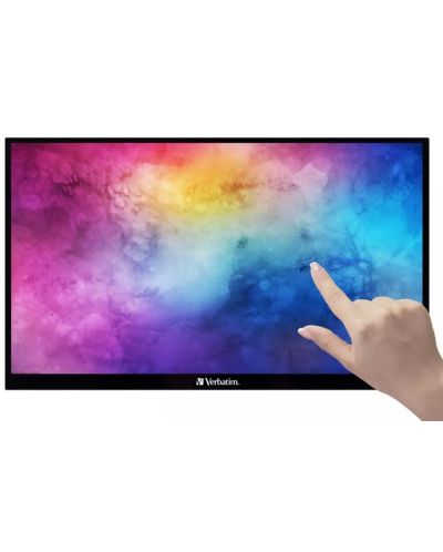 Monitor Verbatim - PMT-15-4K, 15.6'', 4K, IPS, Touch, negru  - 2