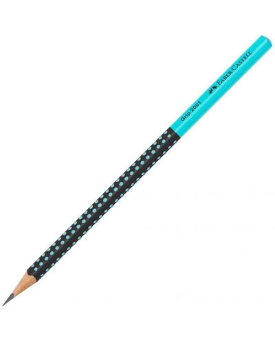 Creion Faber-Castell Grip - HB, negru si turcoaz - 1