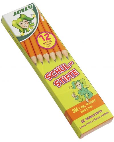 Creioane Jolly School - 3H, Nr.4, 12 bucati - 1