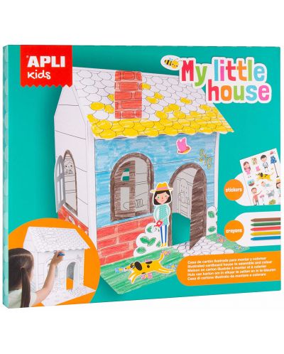 Set creativ APLI - Casa mea micuta, asambleaza si deseneaza - 1