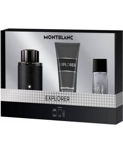 Mont Blanc Set Explorer - Apă de parfum, 100 și 15 ml + Gel de duș, 100 ml